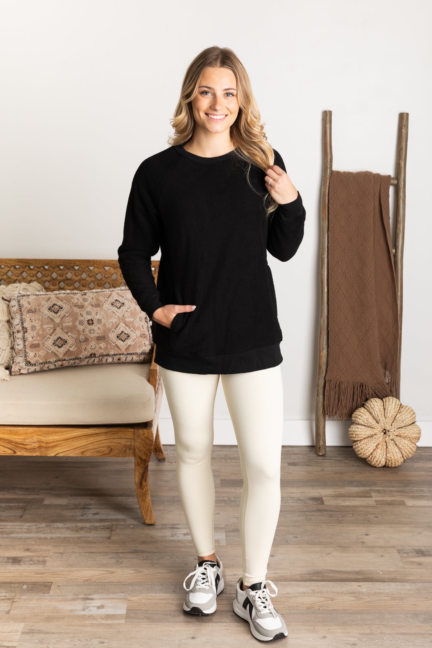 Teddy Pullover With Pockets