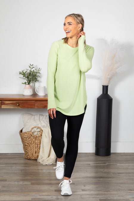 Long Sleeve Flow Top With Side Slits