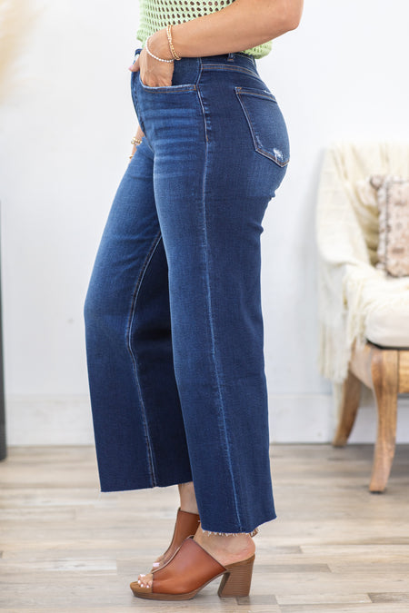 Lovervet Tummy Control High Rise Wide Leg Jeans