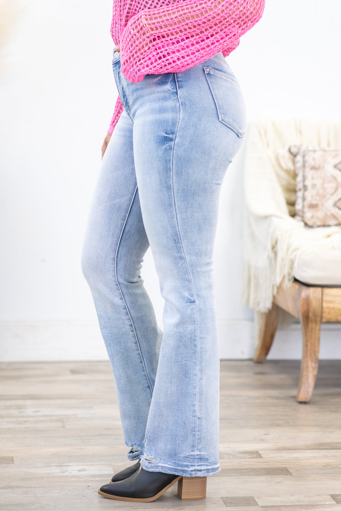 Lovervet Tummy Control Mid Rise Bootcut Jeans