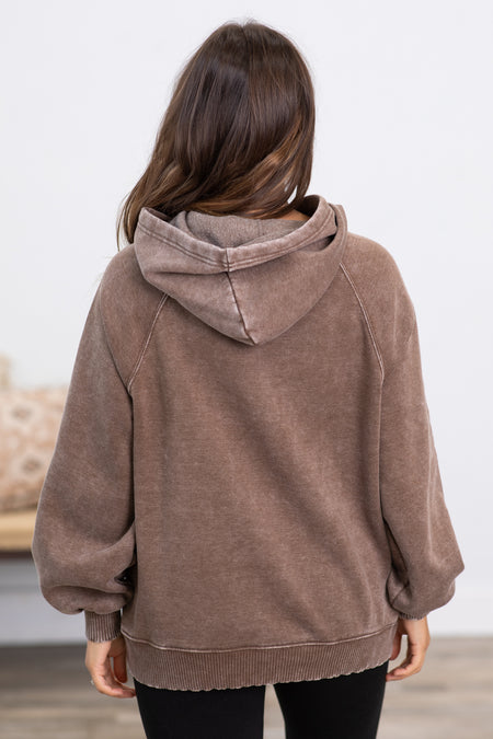 Mocha Washed Hoodie