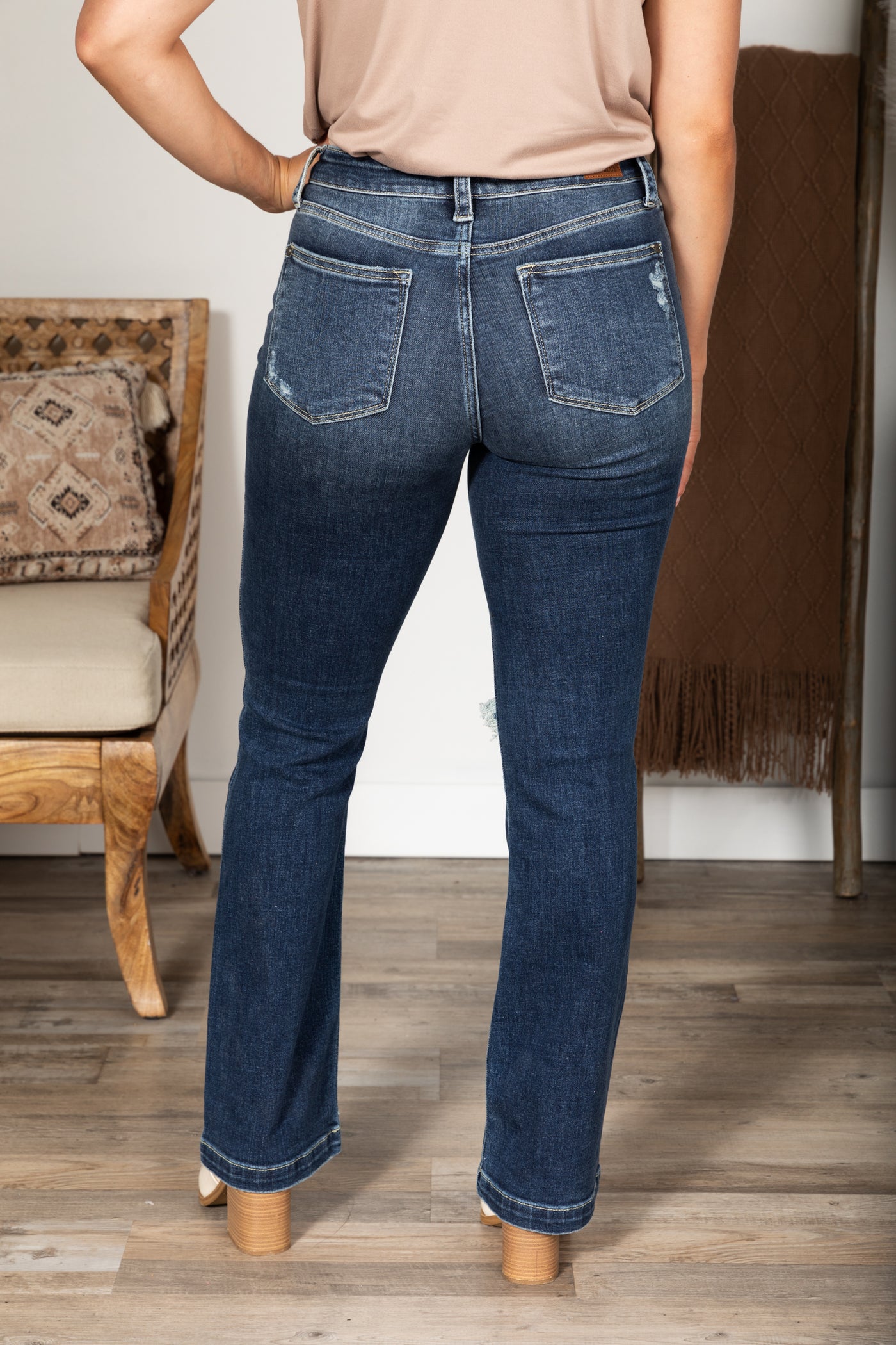 Judy Blue Bootcut Knee Distressed Jeans