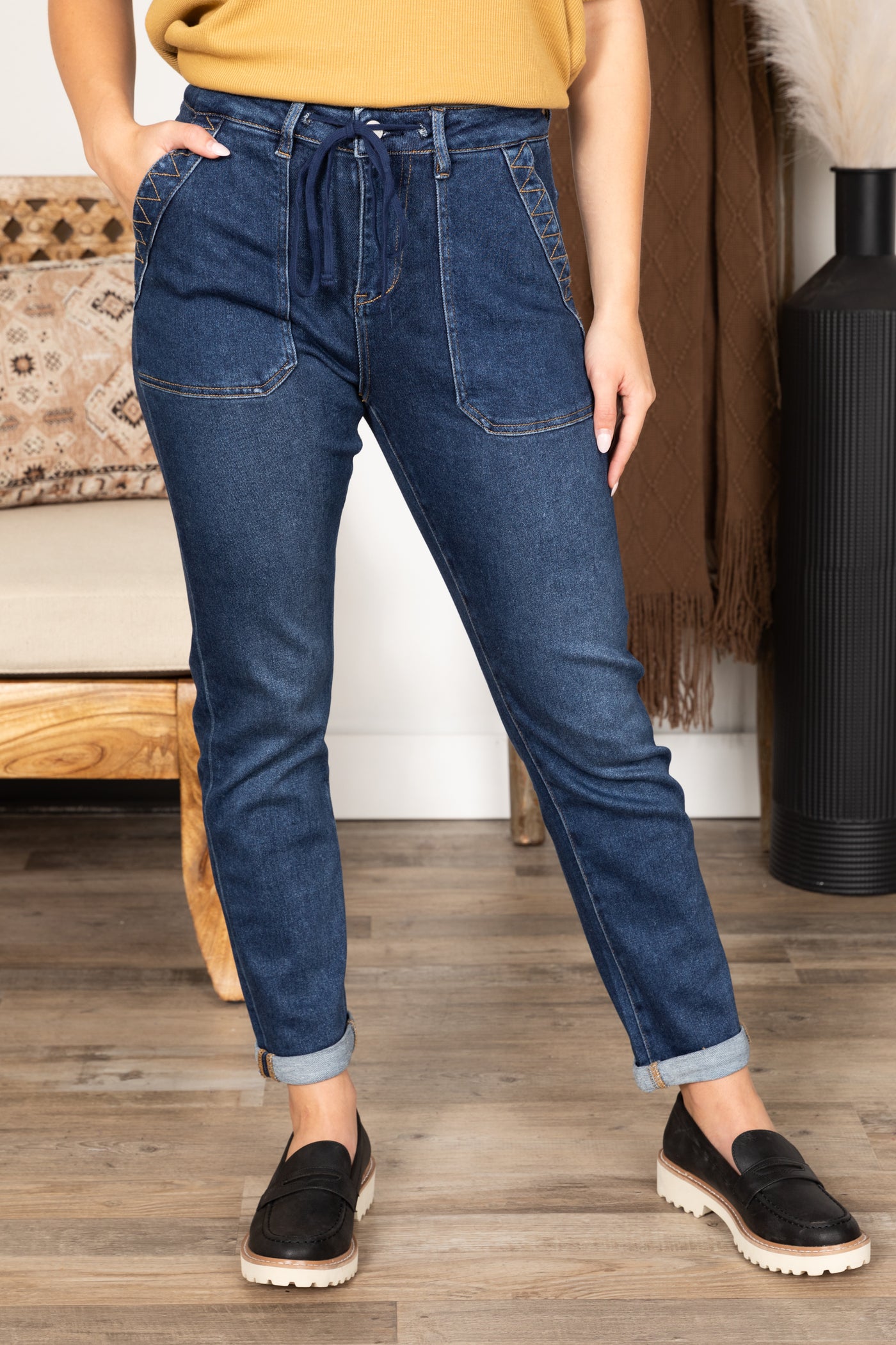 Mica Denim High Rise Mom Jogger