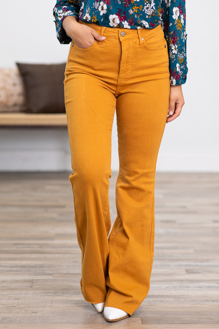 Judy Blue Mustard Bootcut Tummy Control Jeans