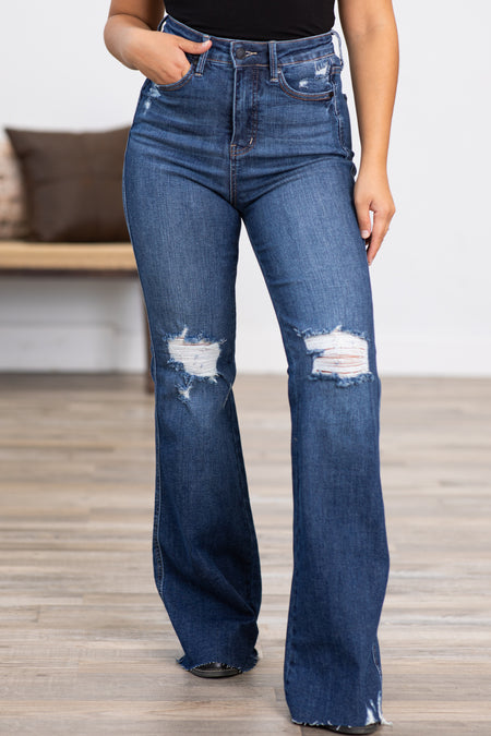 Judy Blue Distressed Knee Tummy Control Jeans