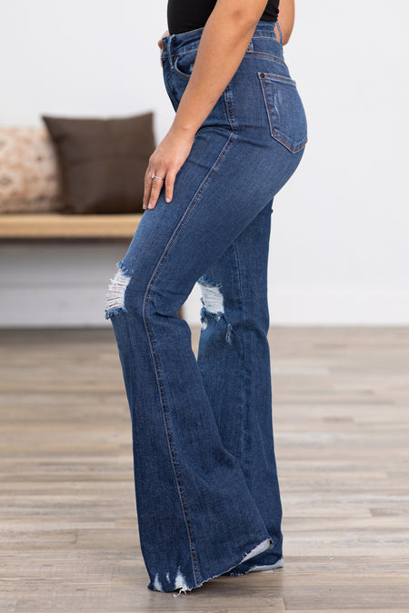 Judy Blue Distressed Knee Tummy Control Jeans