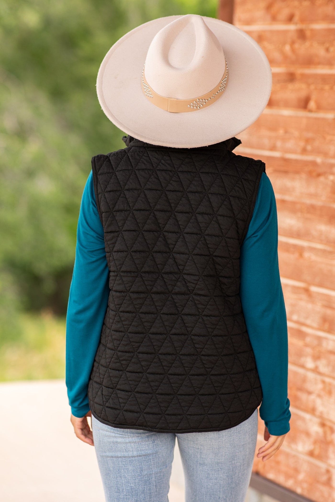 Black Quilted Vest - Filly Flair