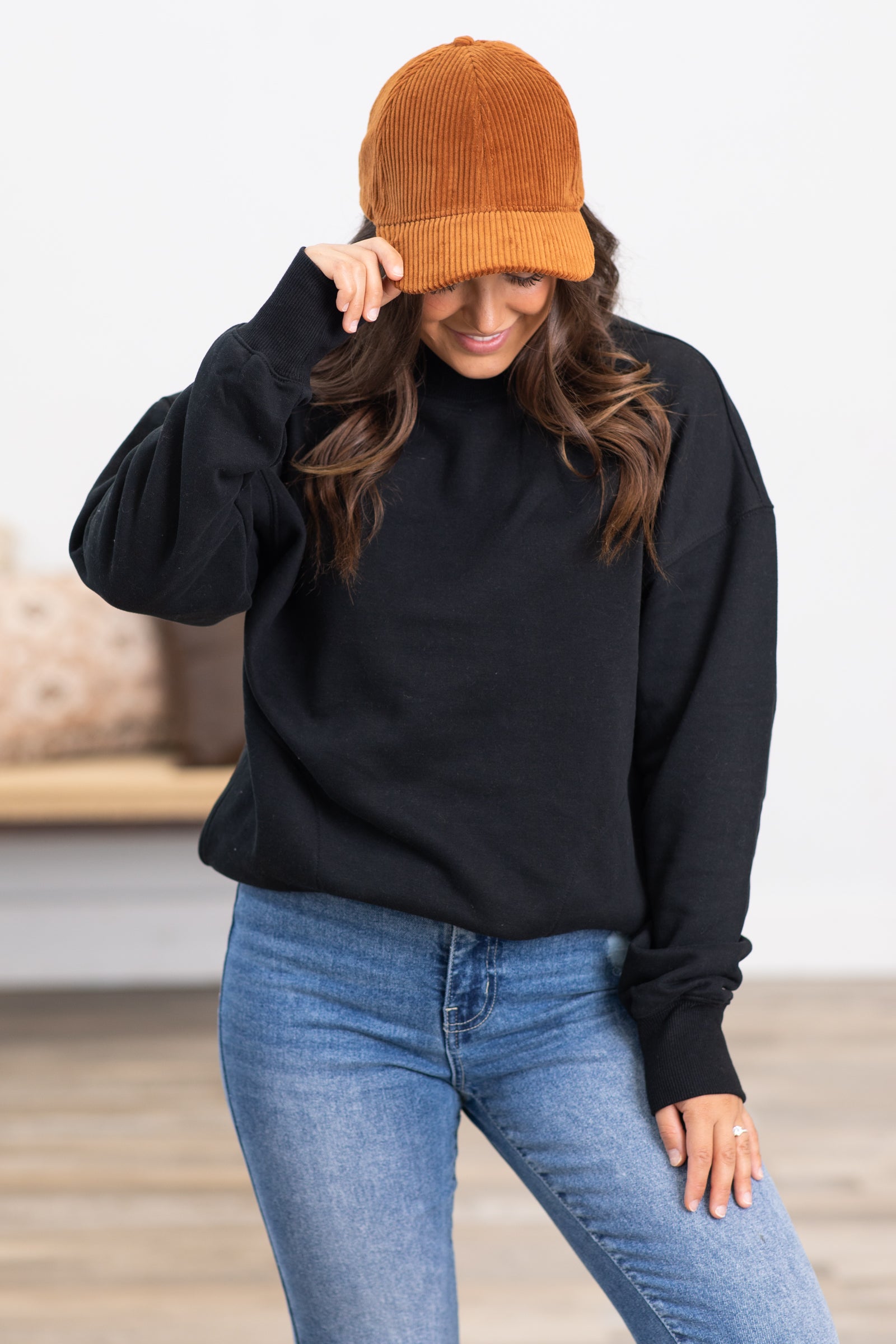 Mock neck sweatshirt discount women