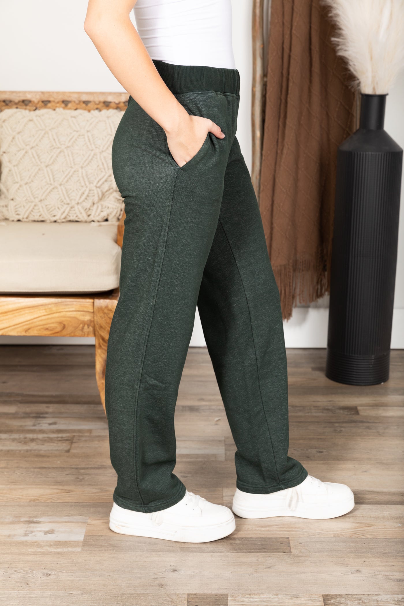 Emerald Green Straight Leg Fleece Lounge