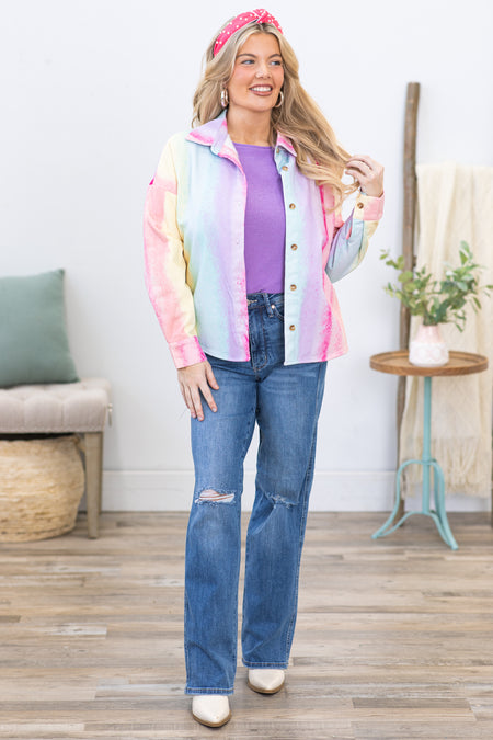 Lavender Multicolor Ombre Jacket