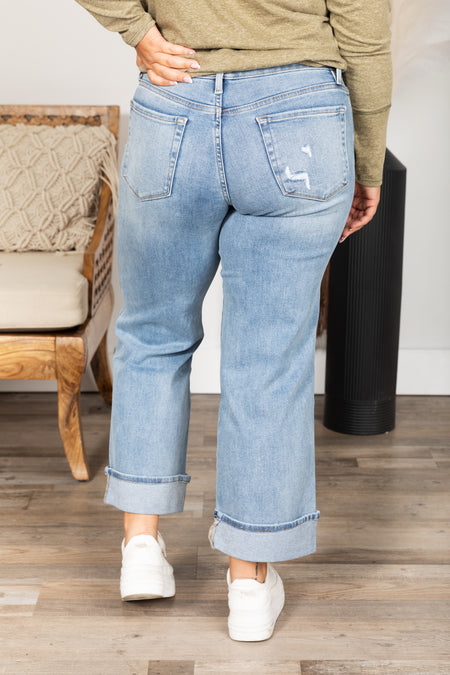 Lovervet Mid Rise Wide Ankle Jeans