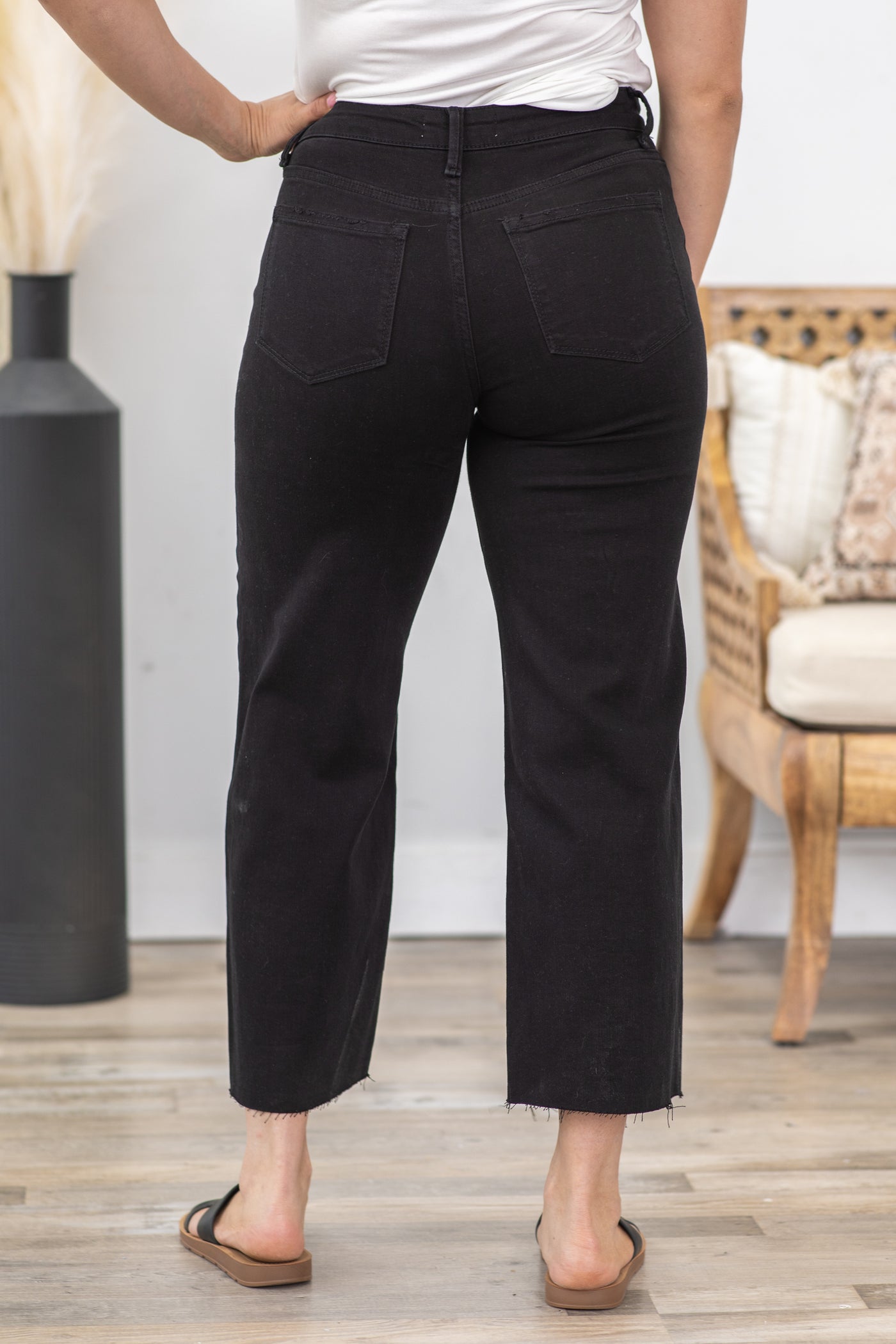 Lovervet Office Space Cropped Wide Leg Jeans