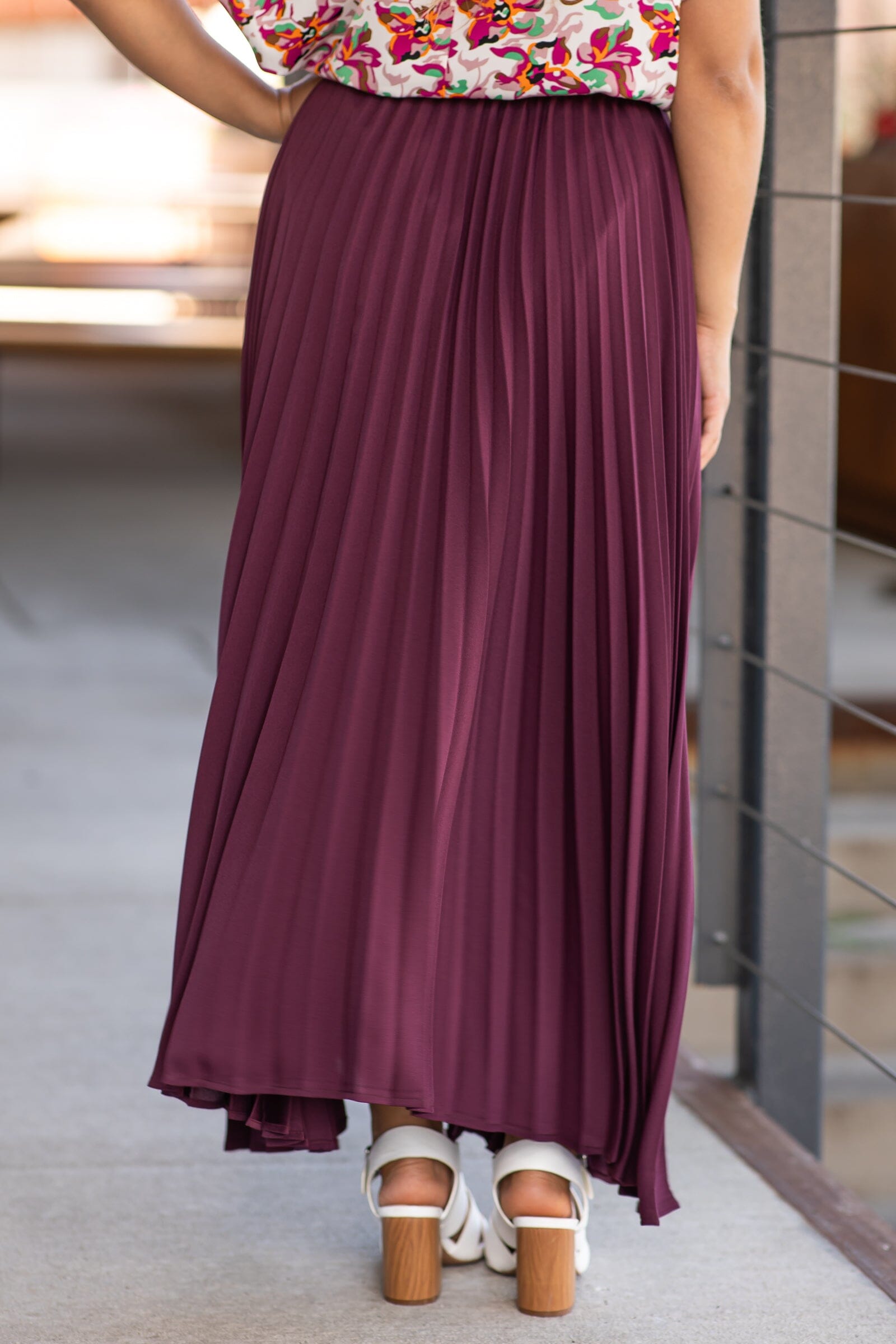 Dark pink shop midi skirt