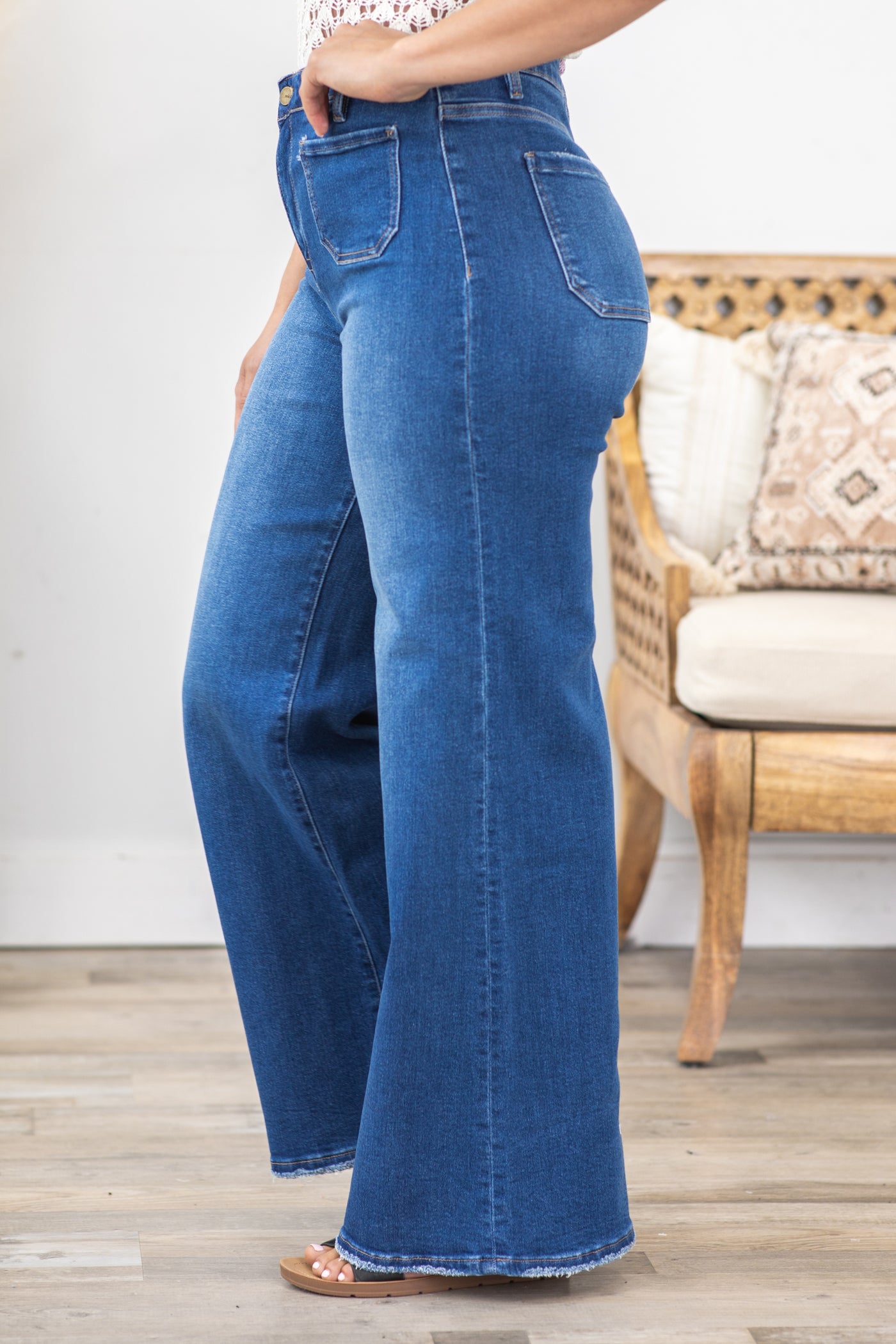 Mica Medium Wash Wide Leg Jeans