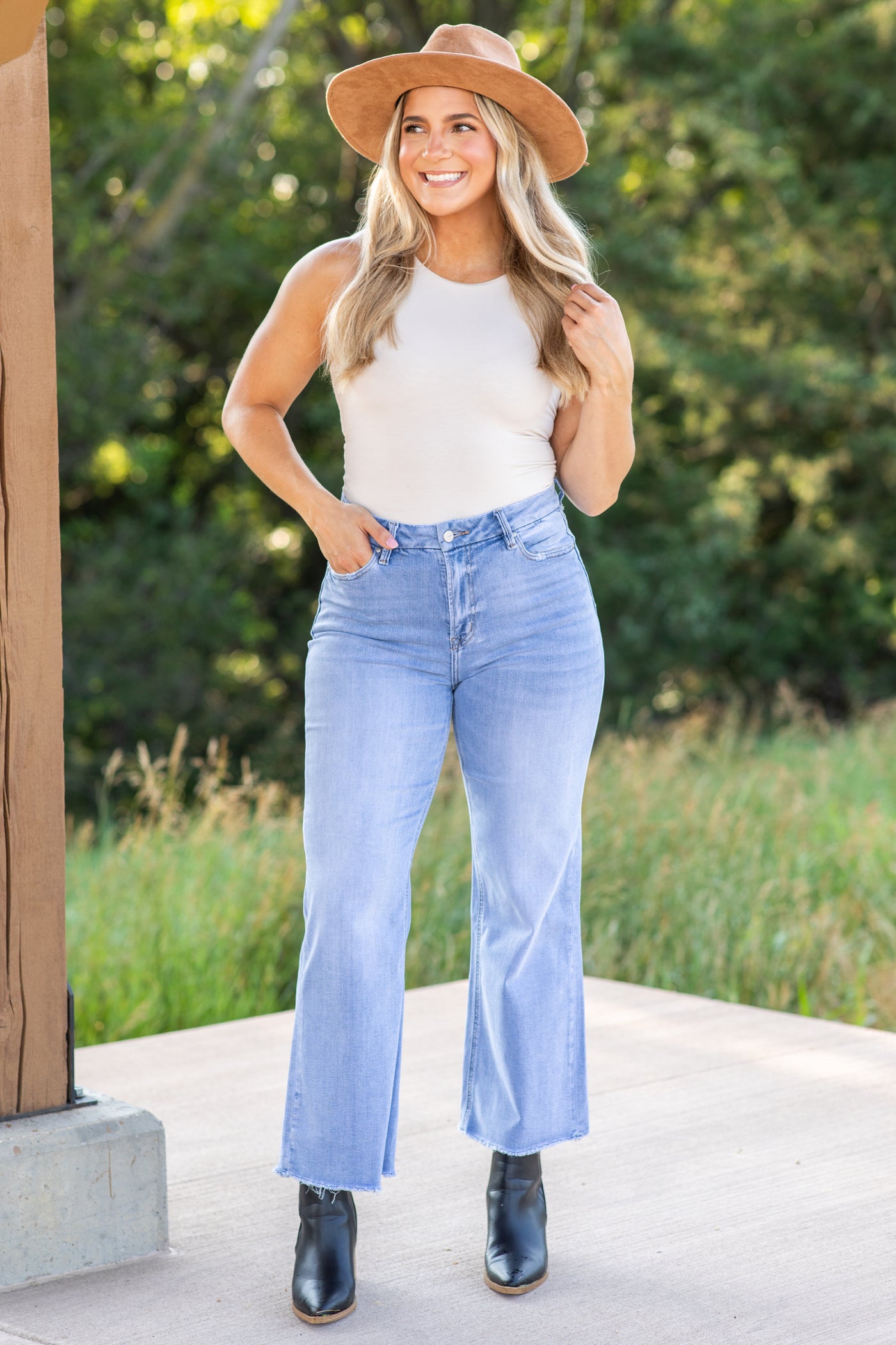 Mica Super High Rise Wide Leg Jeans