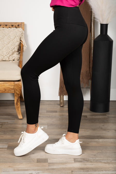 Black Active Fleece Lined High Waisted Legging