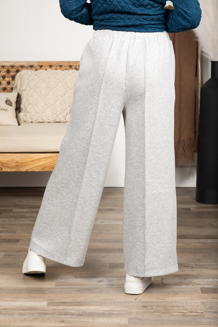 Elastic Waistband Wide Leg Pants