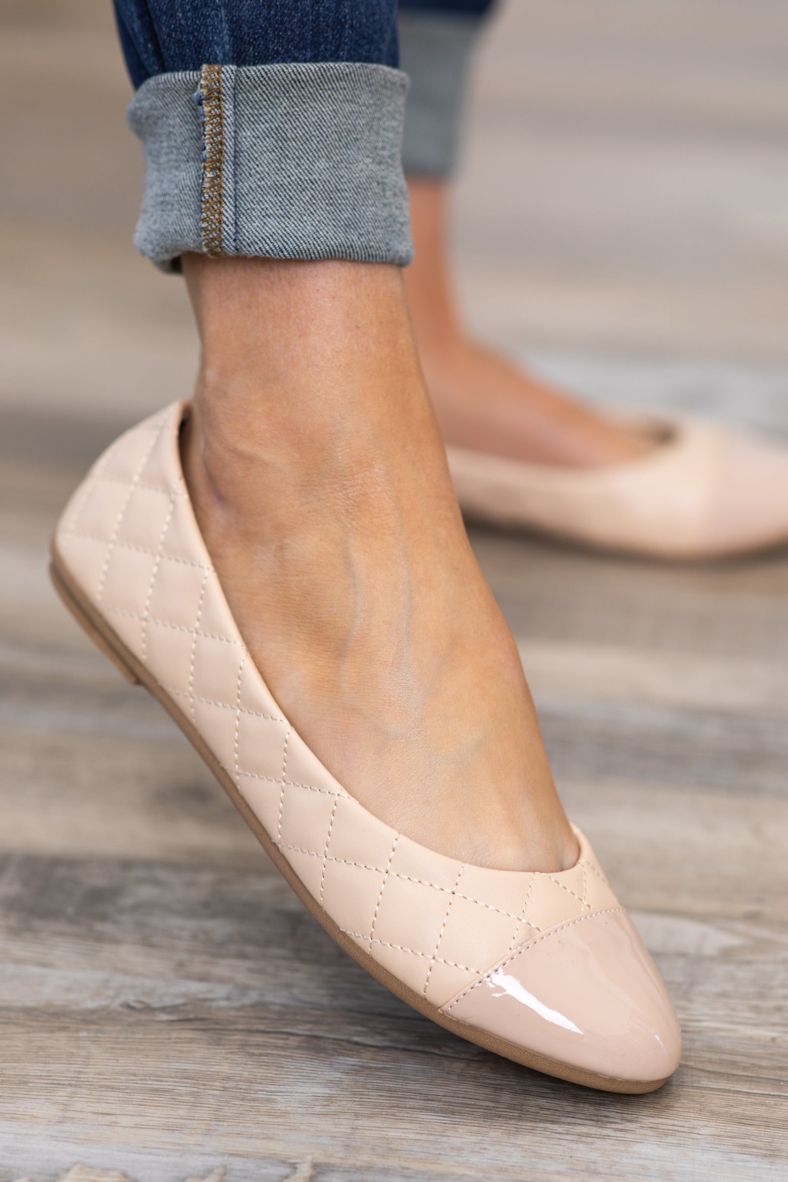 Faux leather ballet on sale flats