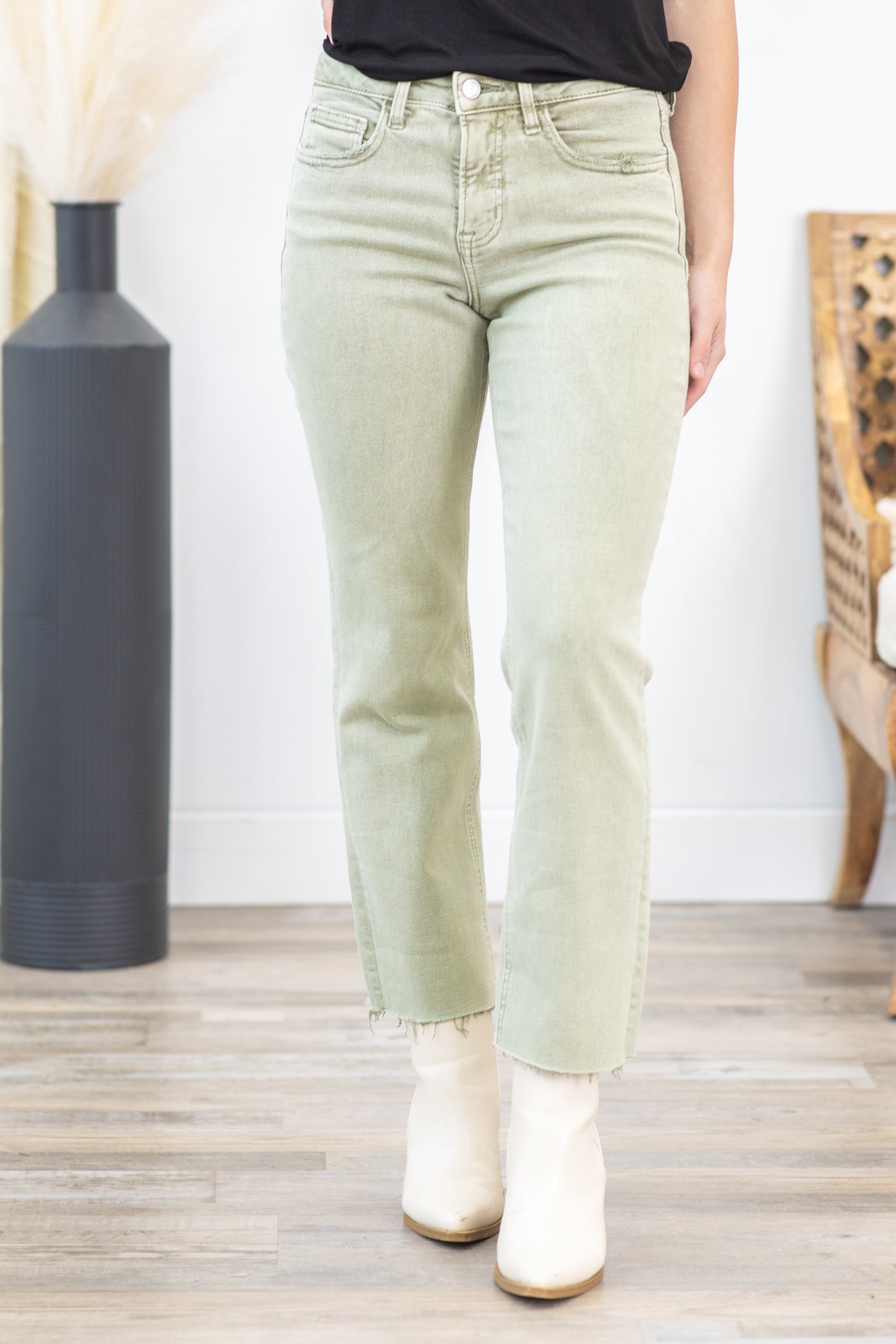 Lovervet Tummy Control Crop Straight Jeans