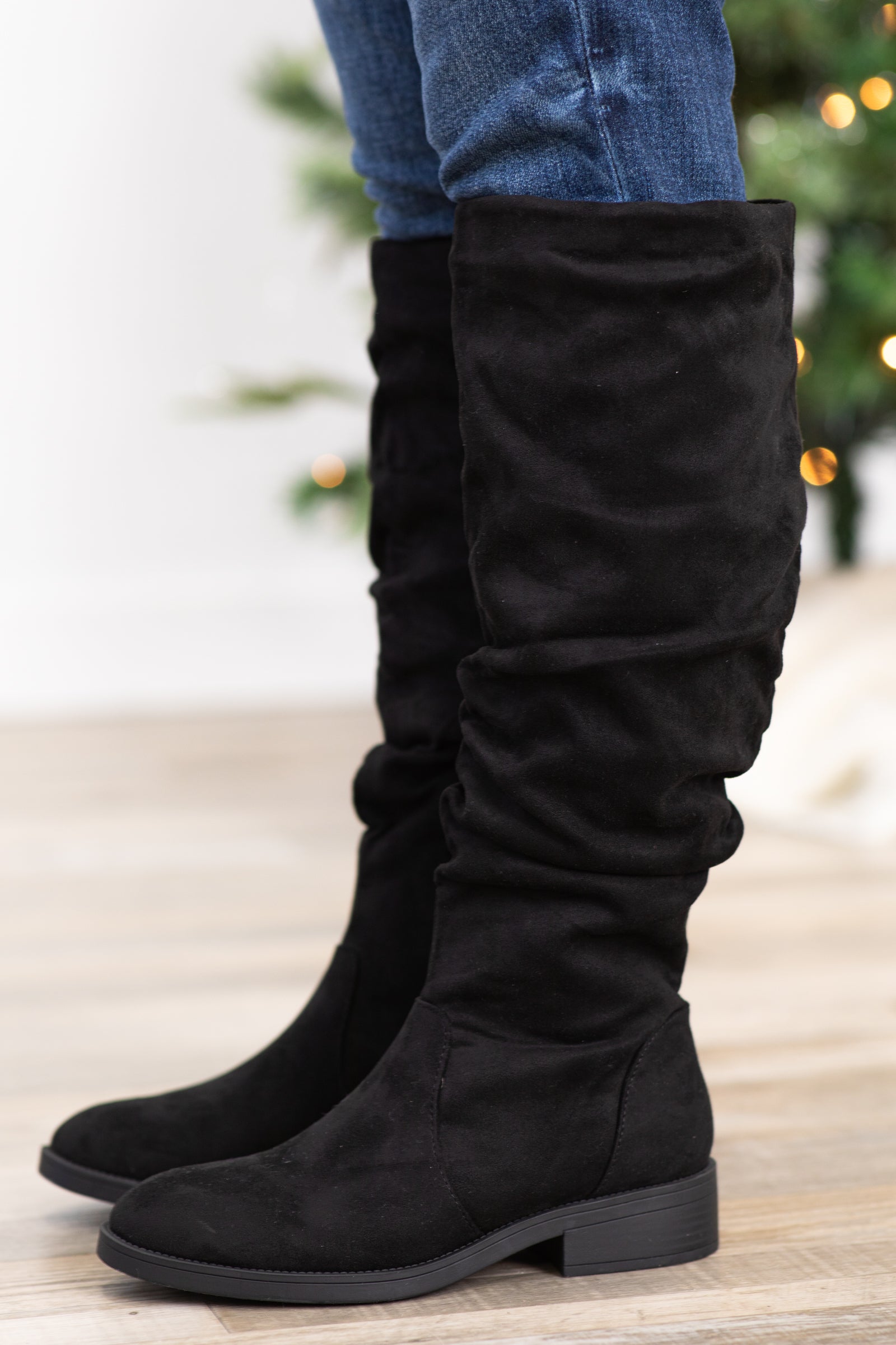 Tall faux shop suede boots