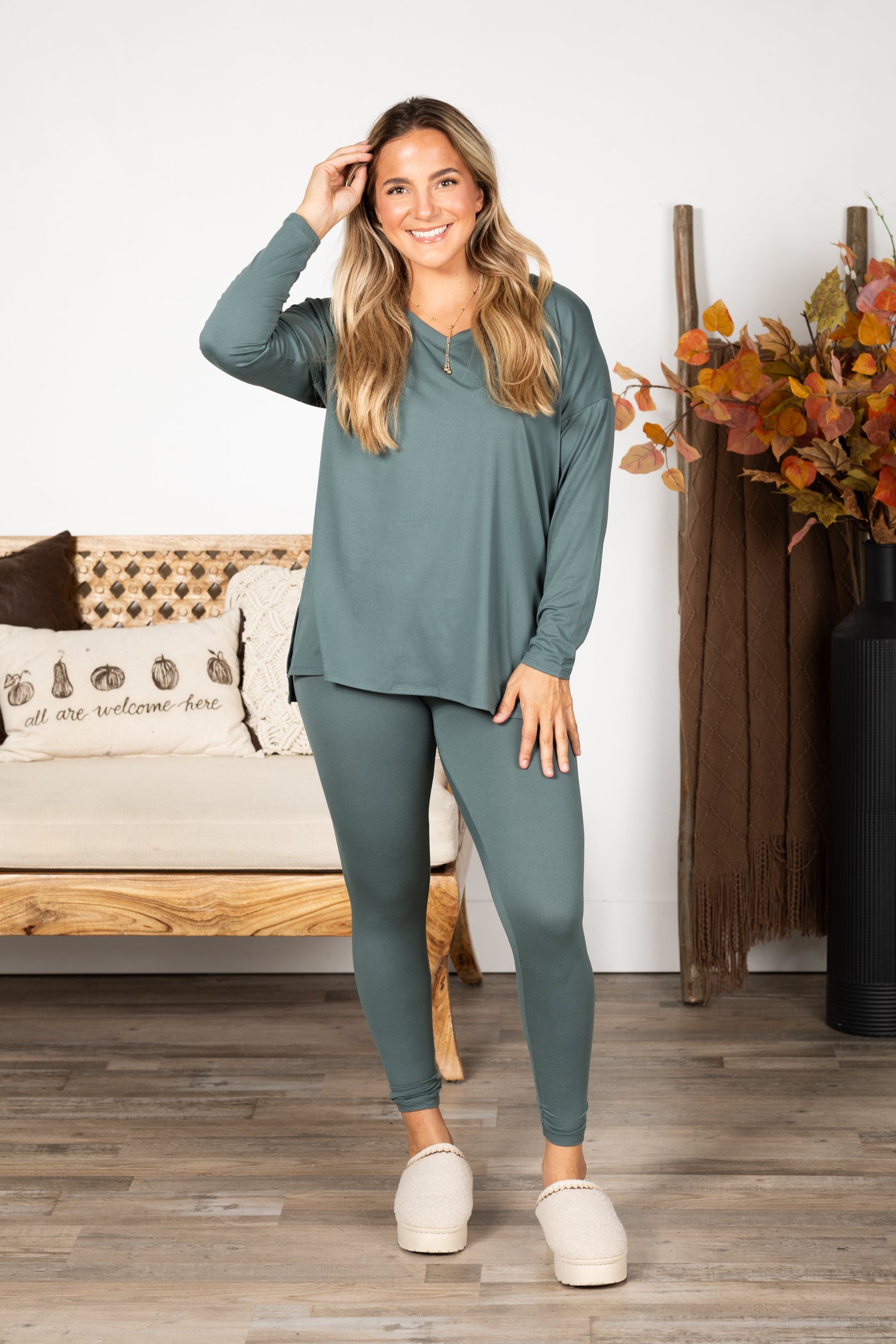 Long Sleeve Top And Legging Set