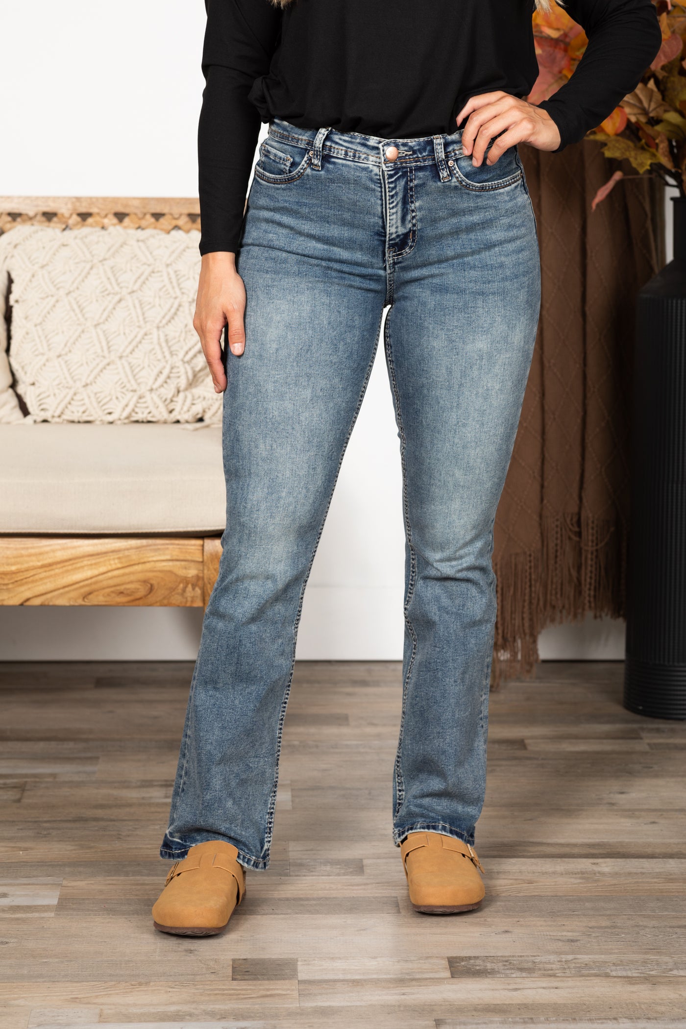 RFM Western Heavy Stitch Bootcut Jeans