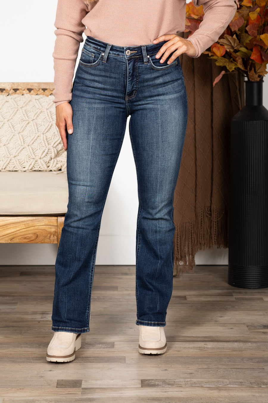 RFM Mia Bootcut Jeans With Seam Back Pocket