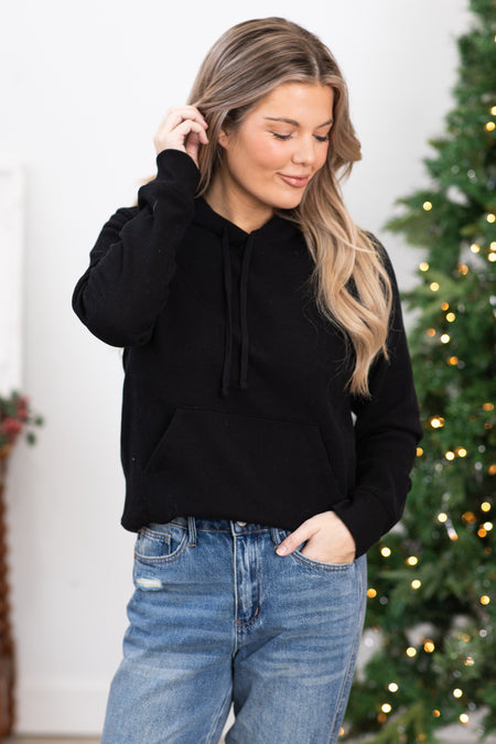 Black Hooded Sweatshirt