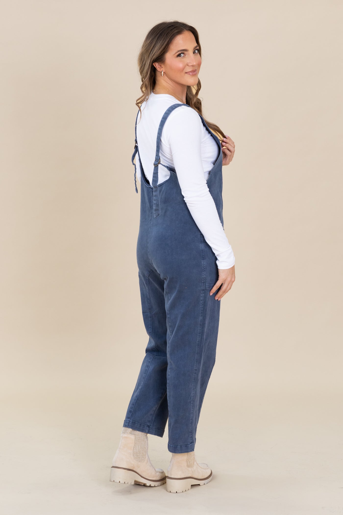 Casual Adjustable Strap Jumpsuit With Pockets