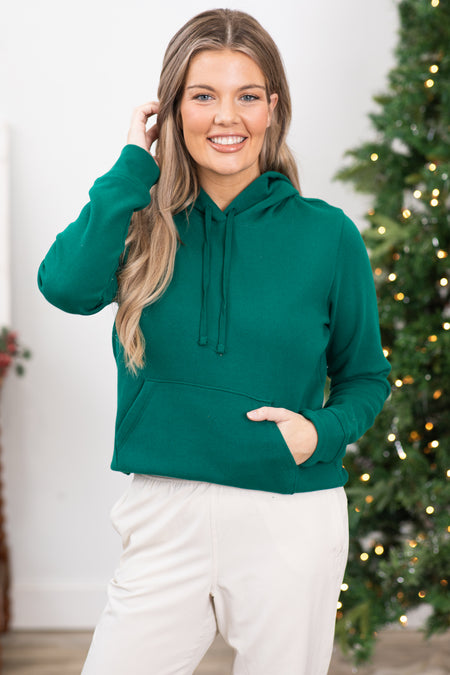 Hunter Green Hooded Sweatshirt