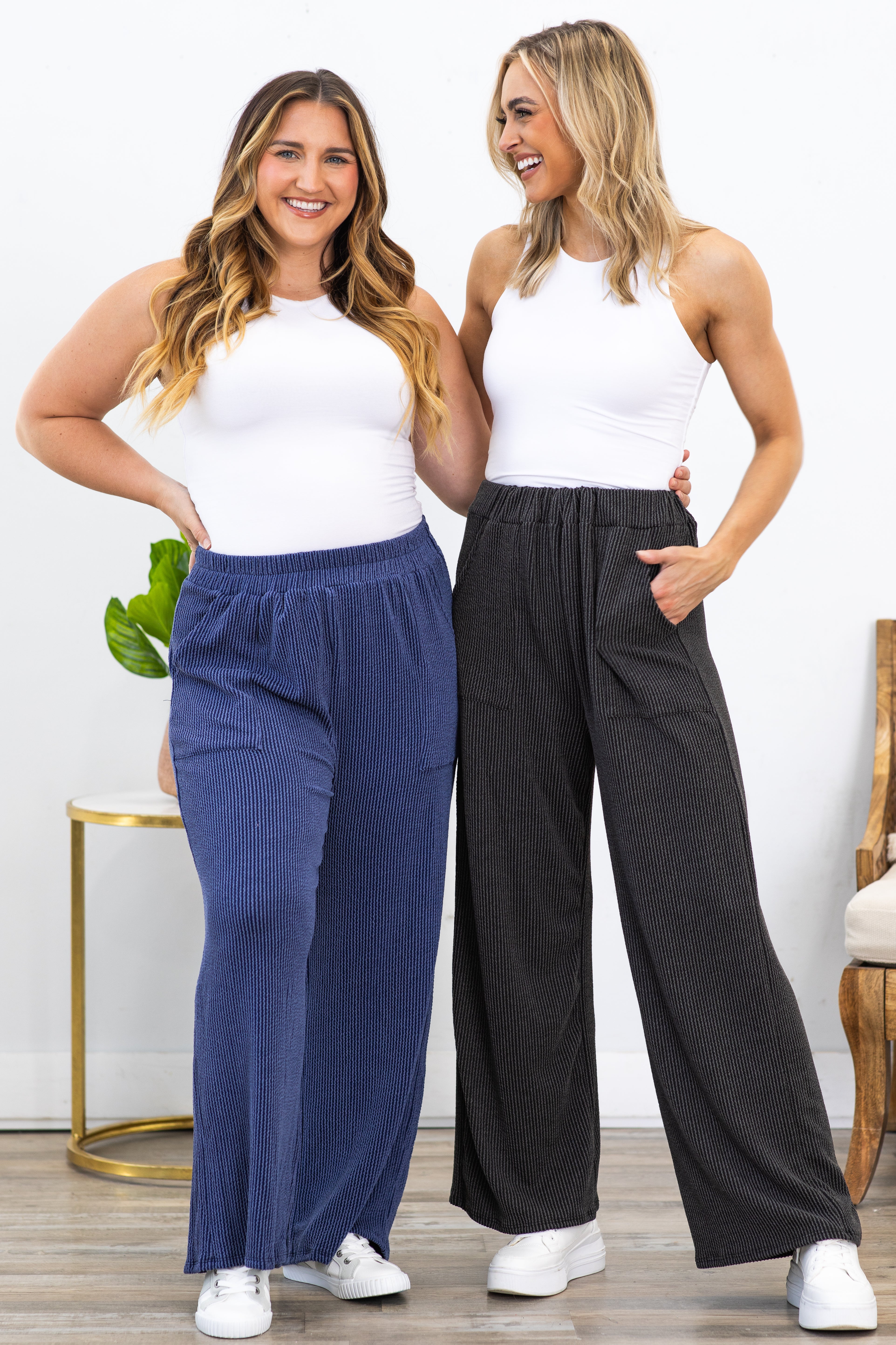Ribbed Pants With Pockets