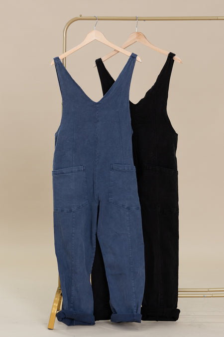 Casual Adjustable Strap Jumpsuit With Pockets