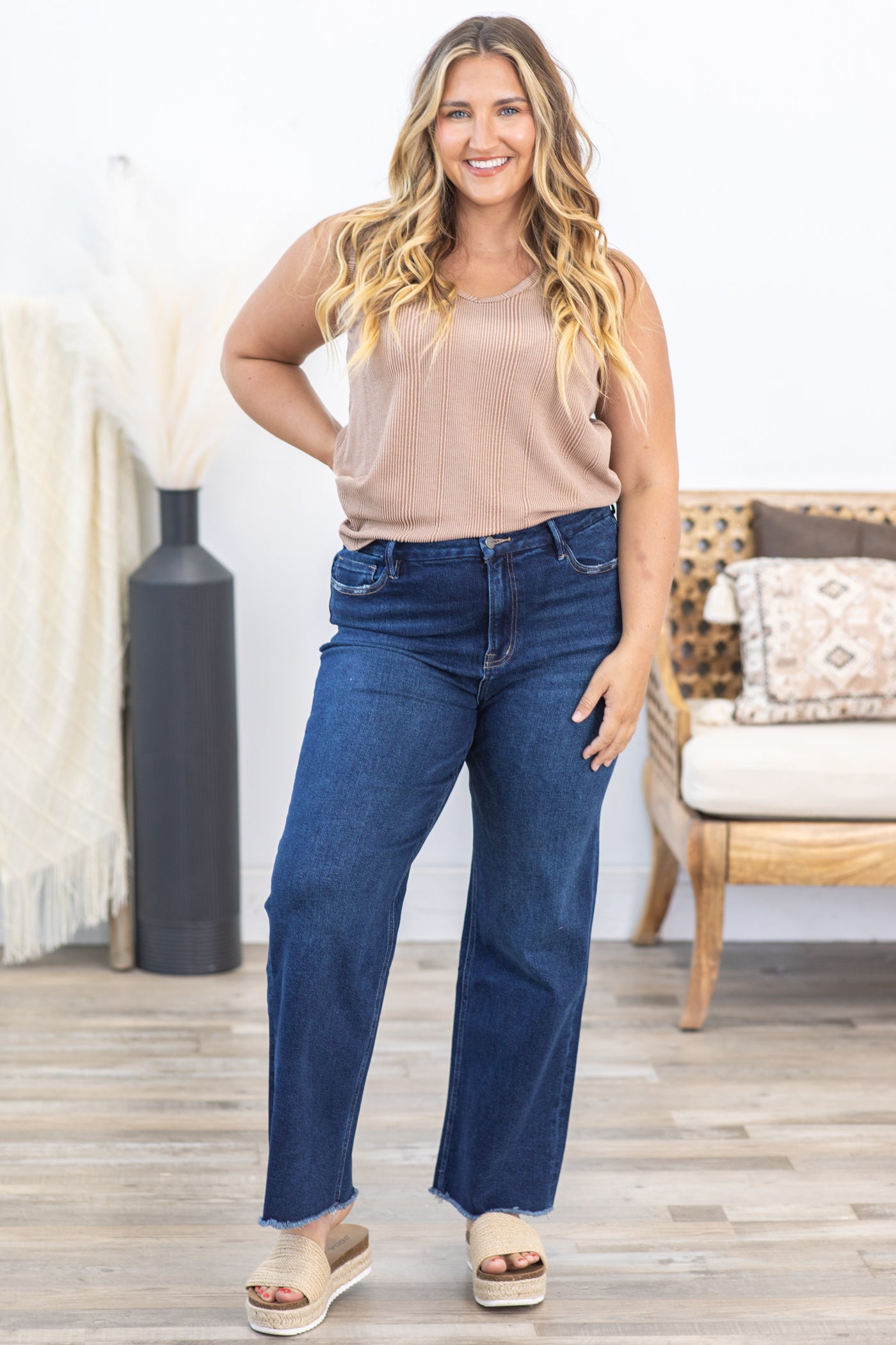 Mica Stretch Super High Rise Wide Leg Jeans