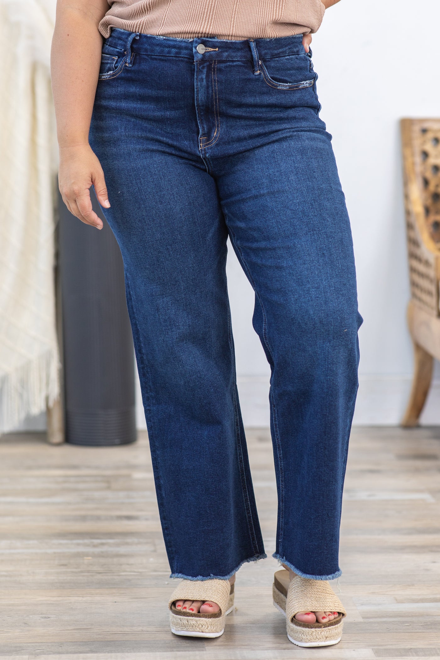 Mica Stretch Super High Rise Wide Leg Jeans