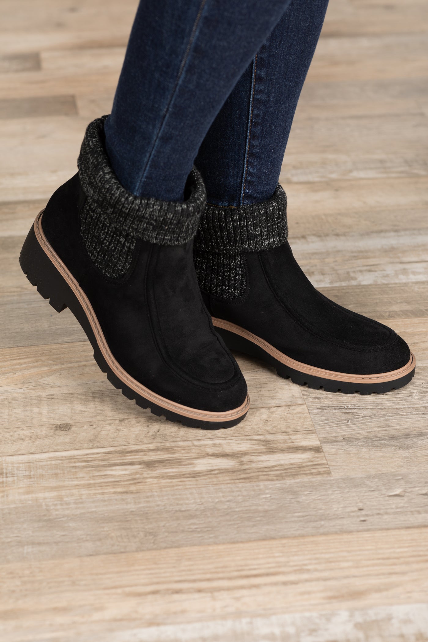 Suede Sock Bootie