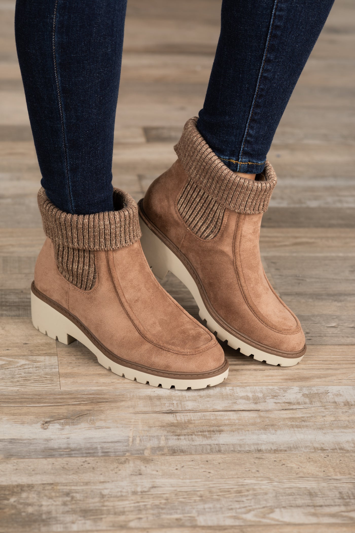 Suede Sock Bootie