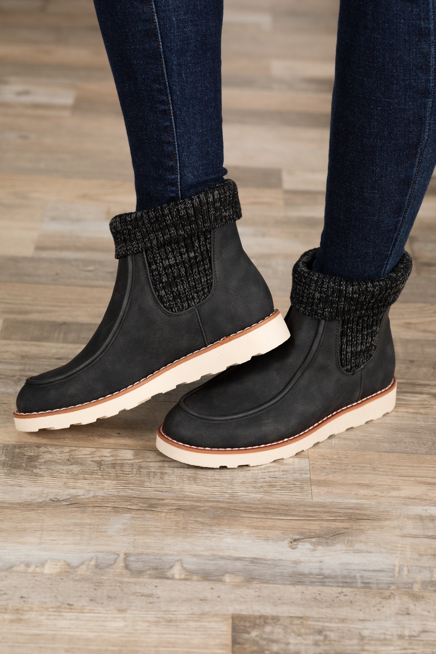 Leather Sock Bootie