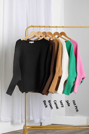 Dolman Sleeve Oversized Sweater