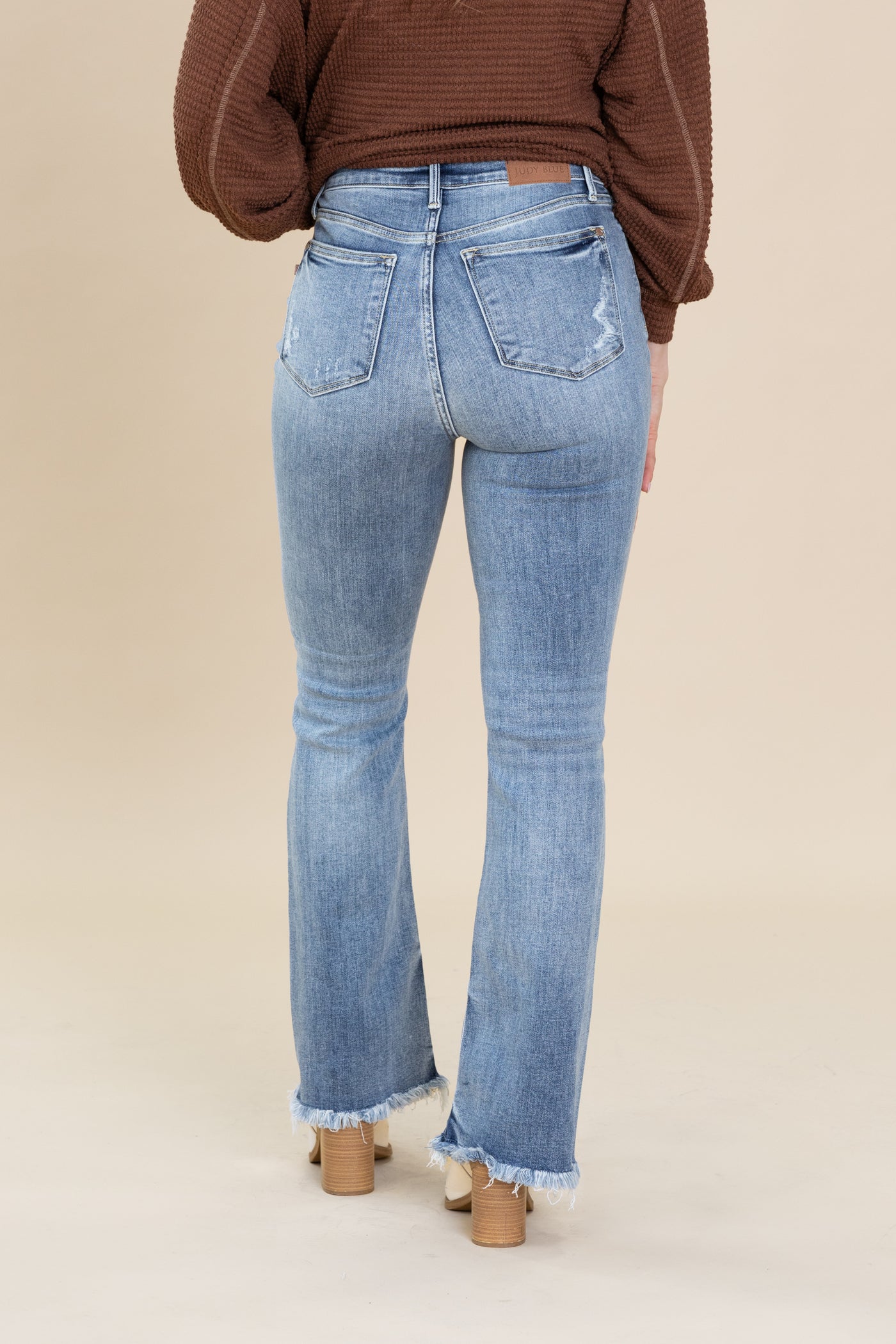 Judy Blue Fray Hem High Rise Bootcut