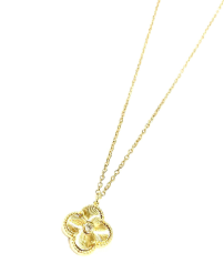 PRE-ORDER Gold Clover Charm Necklace W/ Diamond shipping apx 2/19