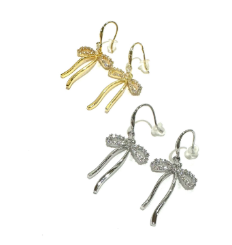 PRE-ORDER Pave' Bow Statement Earrings shipping apx 2/19