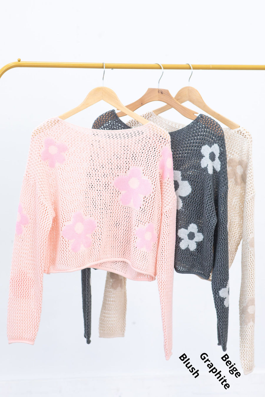 Lightweight Floral Sweater Knit Top