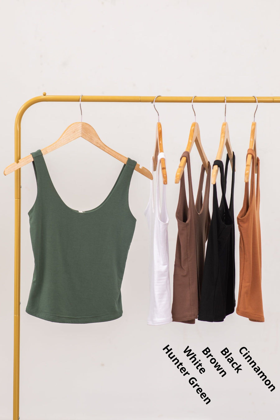 Basic Double Layer Scoop Neck Tank Top