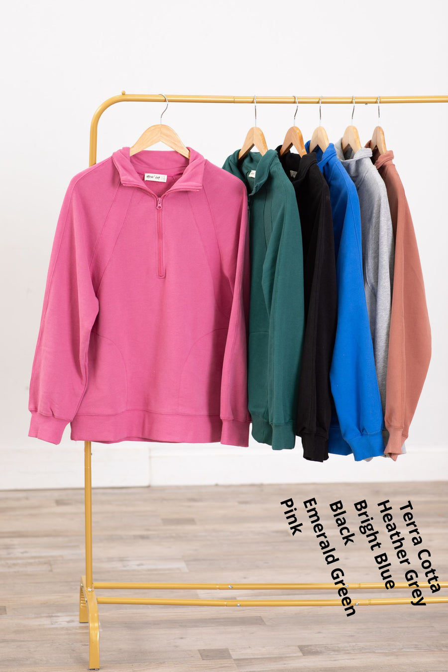 1/2 Zip Mock Neck Sweatshirt