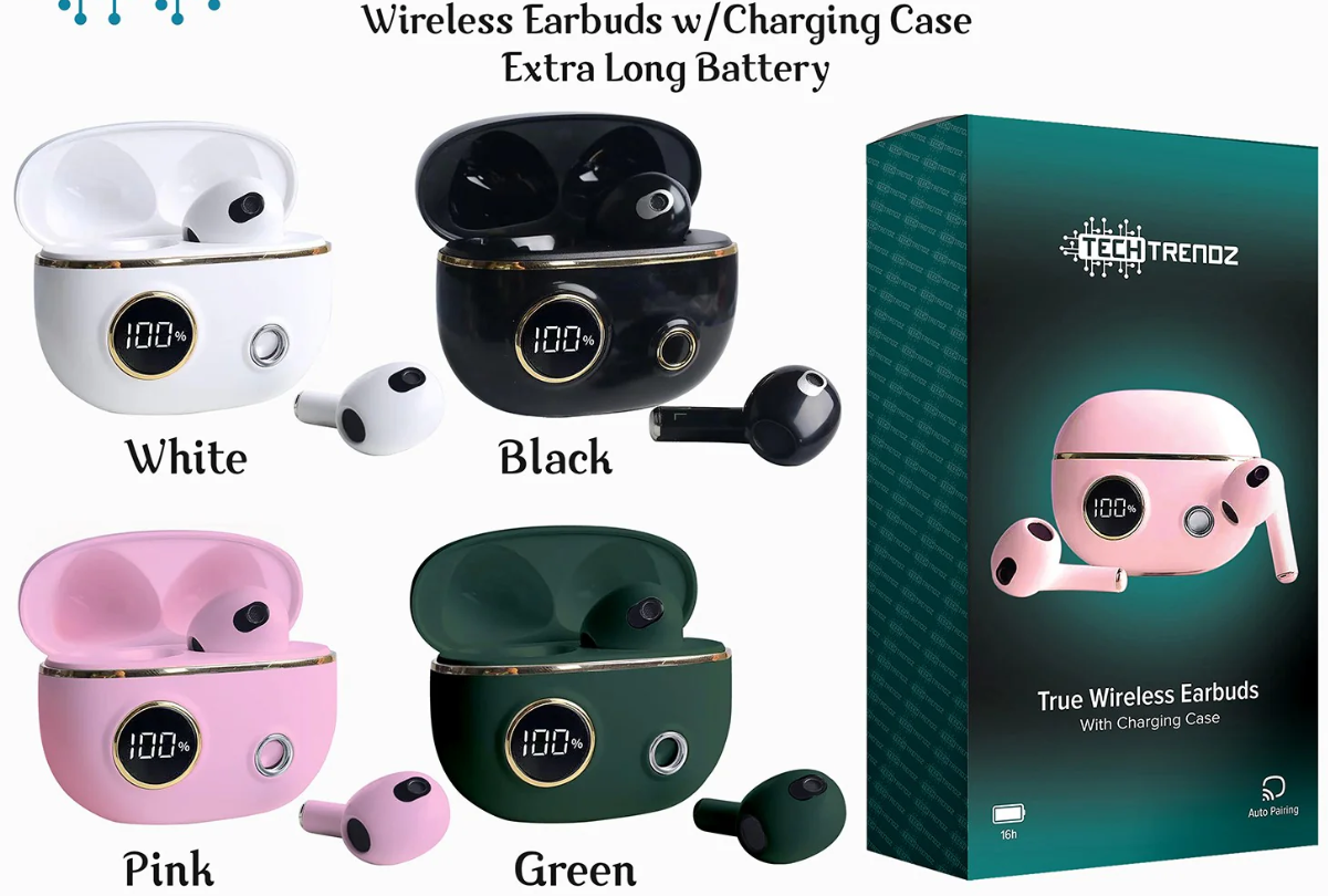 PRE-ORDER Wireless Earbuds w/Charging Case shipping apx 2/19