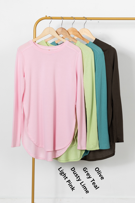 Long Sleeve Flow Top With Side Slits