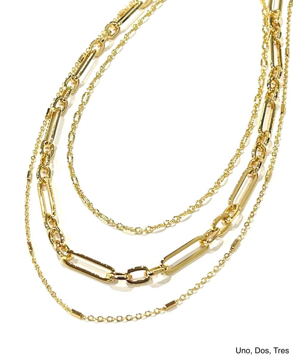 PRE-ORDER Triple Layered Multiple Chains Necklace shipping apx 2/19