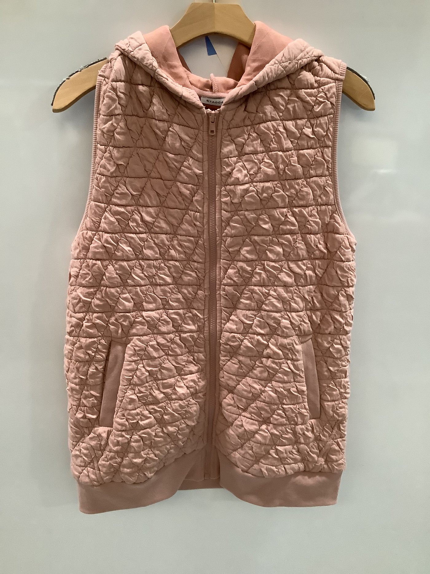 Zip-Up Quilted Textured Knit Vest