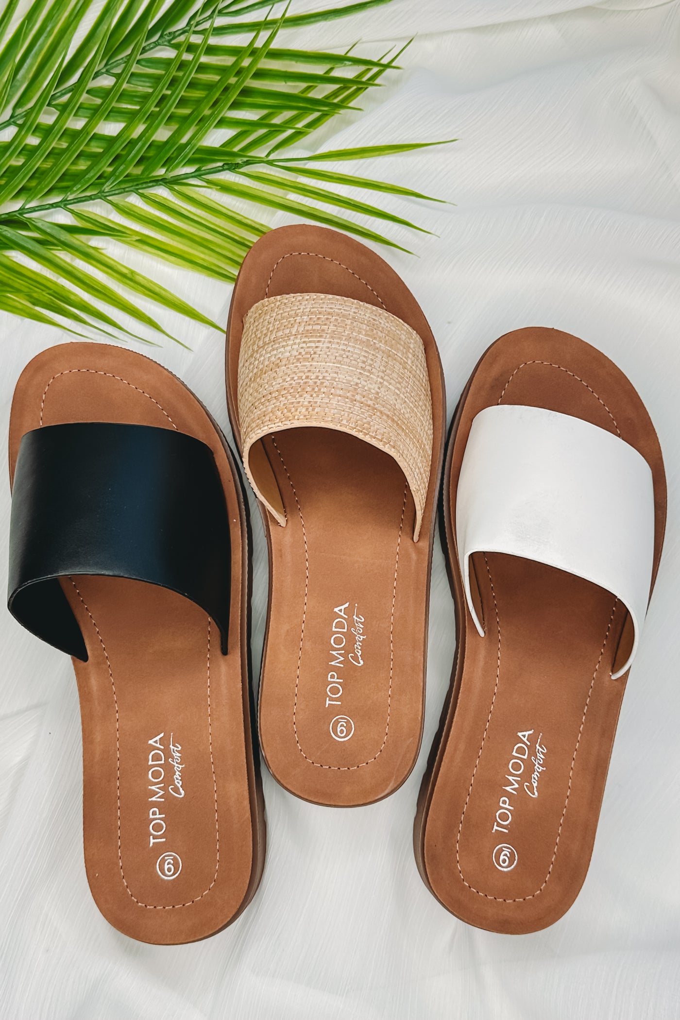 Toe Band Lugged Platform Slip On Sandals