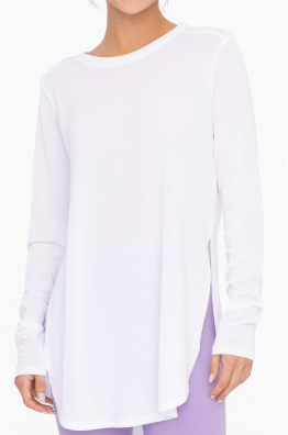 Long Sleeve Flow Top With Side Slits